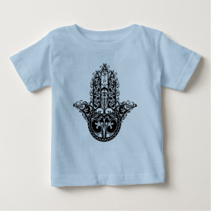Hamsaの装飾的なデザイン ベビーTシャツ