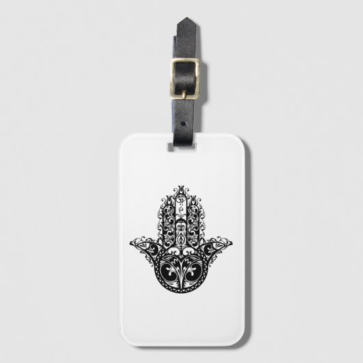 Hamsaの装飾的なデザイン ラゲッジタグ (正面縦)