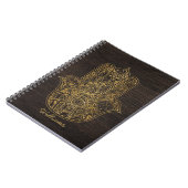 HAMSAハンドオブファティマシンボルアムレットデザイン ノートブック (左側)