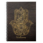 HAMSAハンドオブファティマシンボルアムレットデザイン ノートブック (正面)