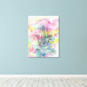 HAMSAハンドシンボルカラフル水色 キャンバスプリント (インサイチュ (ウッドフロア))