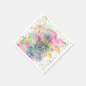 HAMSAハンドシンボルカラフル水色 スタンダードカクテルナプキン (角)