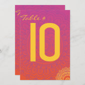 HAMSAハンドレッドオレンジバルミツワー返信カード 招待状 (正面/裏面)