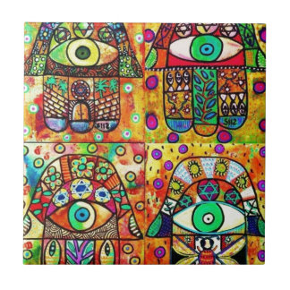 HamsaヴィンテージTapastryダビデの星 タイル