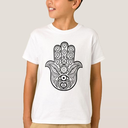 Hamsa刺激を受けたな手 Tシャツ (正面)