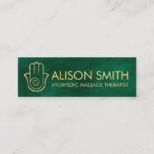 Hamsa手エレガント形エネルギースパイラル スキニー名刺 (正面)