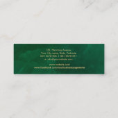 Hamsa手エレガント形エネルギースパイラル スキニー名刺 (裏面)