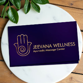 Hamsa手エレガント形エネルギースパイラル 名刺