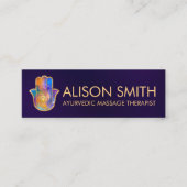 Hamsa手カラフル形エネルギースパイラル スキニー名刺 (正面)