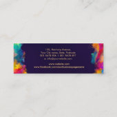 Hamsa手カラフル形エネルギースパイラル スキニー名刺 (裏面)