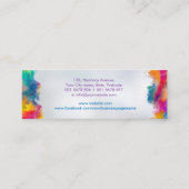 Hamsa手カラフル形エネルギースパイラル スキニー名刺 (裏面)