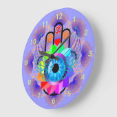 Hamsa治療の時計 ラージ壁時計 (傾斜)