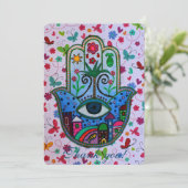 HAMSA B'NOT B'NAIのバーのバルミツワーのサンキューカード サンキューカード (スタンド正面)