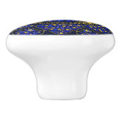 Hamsa Hand – ハンドオブファティマドットアートラピスラズリ セラミックノブ (側面)