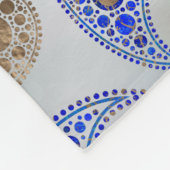 Hamsa Hand – 真珠の母にファティマの手 フリースブランケット (角)