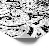 Hamsa Hand -Fatimaグレースケールの手 ポスター (角)