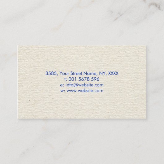 Hamsa Hand -Hand of Fatima Dot Art 名刺 (裏面)