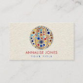 Hamsa Hand -Hand of Fatima Dot Art 名刺 (正面)