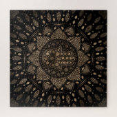 Hamsa Hand -Hand of Fatima in Lotus mandala ジグソーパズル (横)