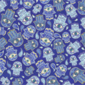 Hamsa Hand - Hand of Fatima pattern Blue Minerals シール (正面)