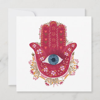 Hamsa Hand_Magenta_Creamカード