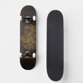 HAMSA Hand of Fatimaシンボルミュレットデザイン スケートボード (正面)