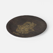 HAMSA Hand of Fatimaシンボルミュレットデザイン ペーパープレート (アングル)