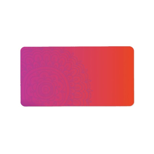 HAMSA HAND Red Orangeプリント独自のラベル ラベル (正面)