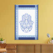hamsa*tunis*morocco*henna*blue キャンバスプリント (インサイチュ (リビング))