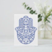 hamsa*tunis*morocco*henna*blue ポストカード (スタンド正面)