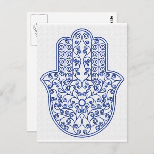 hamsa*tunis*morocco*henna*blue ポストカード (正面/裏面)