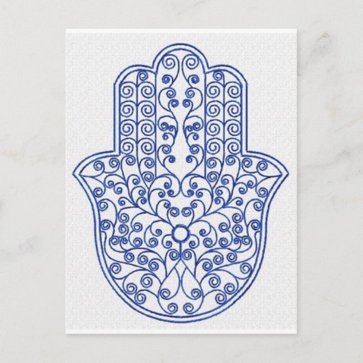 hamsa*tunis*morocco*henna*blue ポストカード (正面)