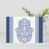 hamsa*tunis*morocco*henna*blue 招待状 (スタンド正面)