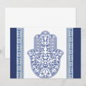 hamsa*tunis*morocco*henna*blue 招待状 (正面/裏面)