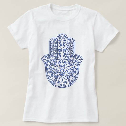 hamsa*tunis*morocco*henna*blue tシャツ (デザイン正面)