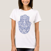 hamsa*tunis*morocco*henna*blue tシャツ (正面)
