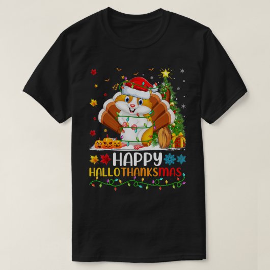 Hamster Animal Lover Funny Happy Hamster HelloThan Tシャツ (デザイン正面)