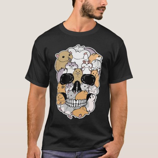 Hamster Animal Skull Shape Animation Skull Tシャツ (正面)