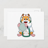 Hamster as Doctor with Stethoscope.PNG ポストカード (正面/裏面)