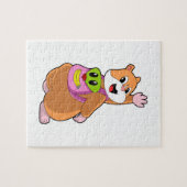 Hamster as Student with Backpack.PNG ジグソーパズル (横)