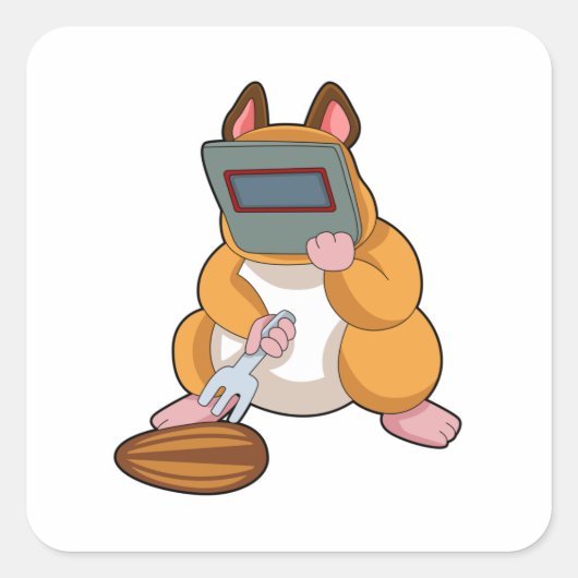 Hamster as Welder.PNG スクエアシール (正面)