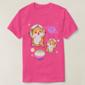 Hamster Astronaut Genderfae Pride Tシャツ (デザイン正面)