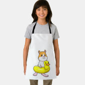 Hamster atビーチとDuck as Swim ring エプロン (インサイチュ)