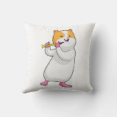 Hamster at Music with Flute クッション (裏面)