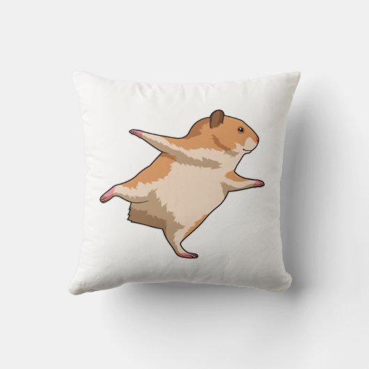 Hamster at Yoga Stretching Legs クッション (裏面)