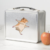Hamster at Yoga Stretching Legs メタルランチボックス (インサイチュ)