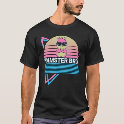 Hamster Bro Hamster Bro Retro Tシャツ (正面)