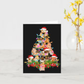 Hamster Christmas Tree Led Funny Hamster Snow Chir カード (黄色い花)