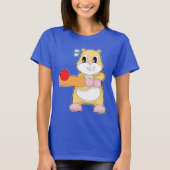 Hamster Cricket Cricket bat Tシャツ (正面)