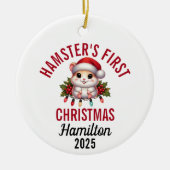 Hamster First Christmas 2025 セラミックオーナメント (正面)